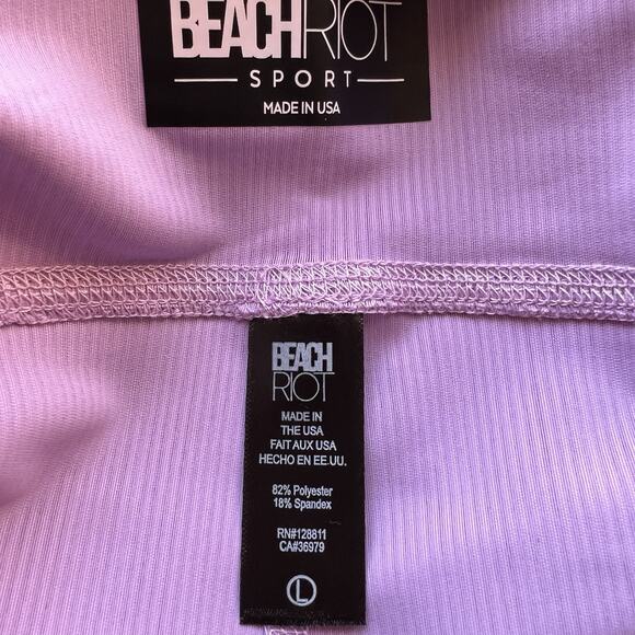 Beach Riot Jada One Piece Short Activewear Leisurewear Lavender Large USA Af2 - Picture 8 of 8